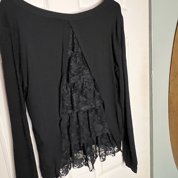 RPS Addict Black Lace Trim Cardigan, Large - Picture 3 of 5